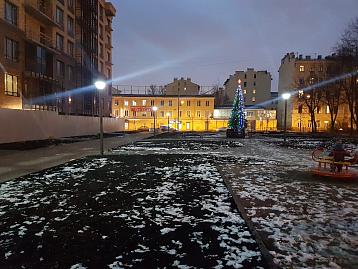 Освещение территорий жилого комплекса в Санкт-Петербурге